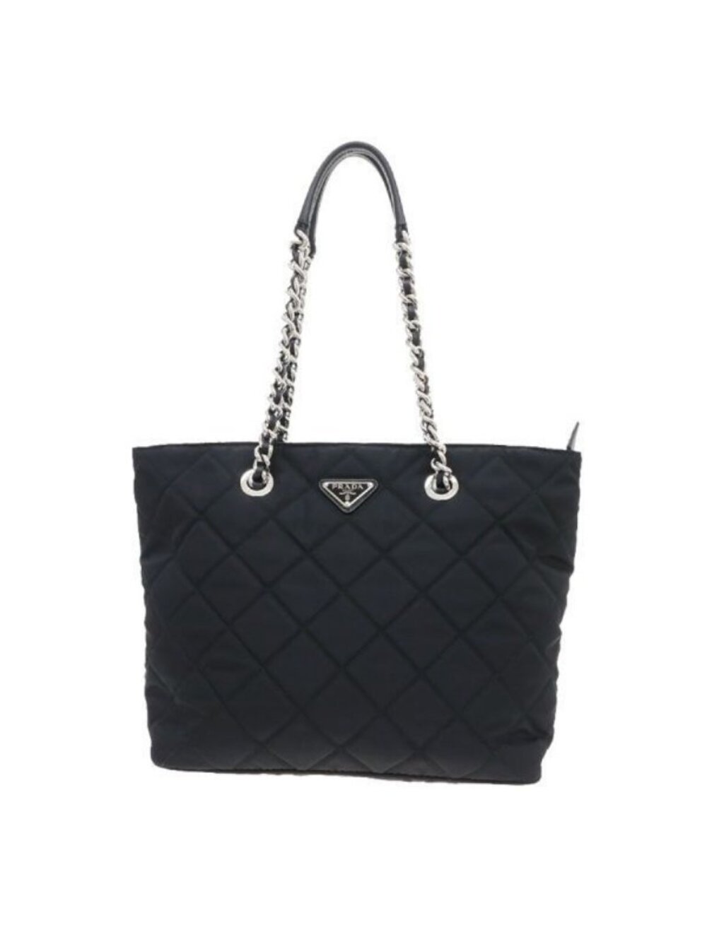 Prada Quilted Chain Shoulder Bag Black